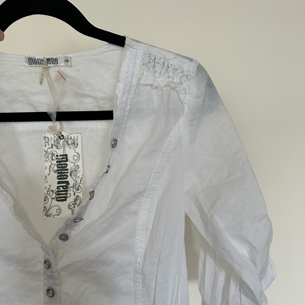 Monoreno White Button-Up dress